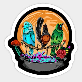 Three Birds Sticker